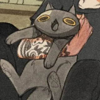 🌟 emoji _призрачные коты и чай_< Telegram sticker 11 of 36