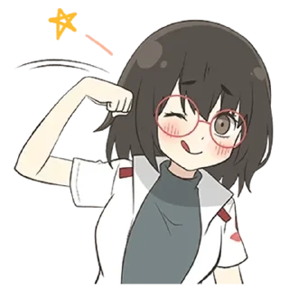 🌟 emoji Девочка в очках - @tg_sticks Telegram sticker 22 of 32