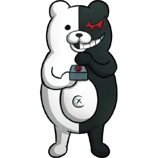 ⚪️ emoji Monokuma — Danganronpa V3:Killing Harmony. Telegram sticker 23 of 74