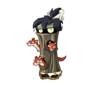 🦫 emoji Растения против зомби 2 зомби Telegram sticker 22 of 81