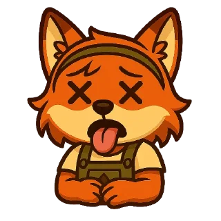 😵 emoji Фокси Жу Telegram sticker 24 of 27