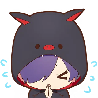 🙏 emoji Маленький-кун @nyasticks Telegram sticker 20 of 38