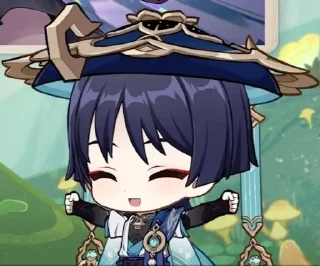 😄 emoji wanderer chibi | чиби странник Telegram sticker 4 of 39