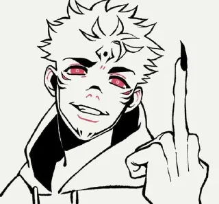 😱 emoji Itadori (Sukuna) Telegram sticker 7 of 115