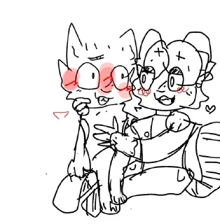 💗 emoji Чурка и рэккун канон🦝❤️🐱 Telegram sticker 5 of 7