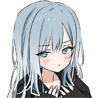 😒 emoji Голубо-серая тян @Nyasticks Telegram sticker 17 of 26