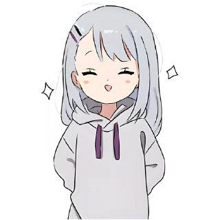 😇 emoji Худи-тян серая @Nyasticks Telegram sticker 19 of 41