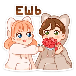 🥰 emoji Пичи и Шоко @Nyasticks Telegram sticker 9 of 49
