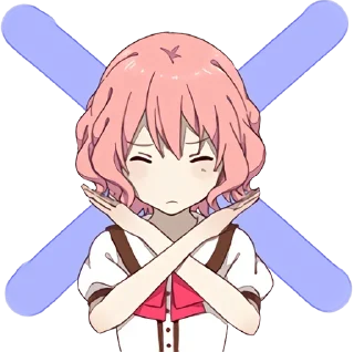 🙅‍♀ emoji Бака-тян @nyasticks Telegram sticker 12 of 41