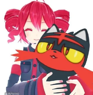 👨‍❤️‍💋‍👨 emoji Skibidi Kasane Teto Telegram sticker 20 of 78