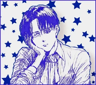 😴 emoji Retro Levi (by @yukan_ni ) Telegram sticker 11 of 50