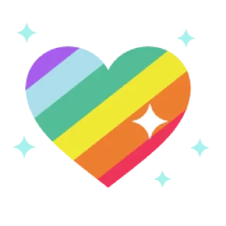 😌 emoji Rainbow for people Telegram sticker 22 of 27