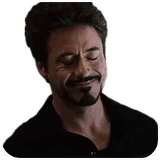 😌 emoji Marvelous Tony Stark Telegram sticker 5 of 24
