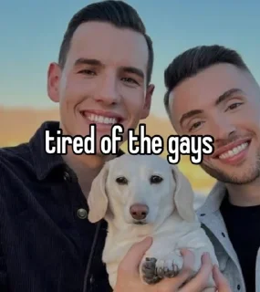 Sticker from homophobic dog