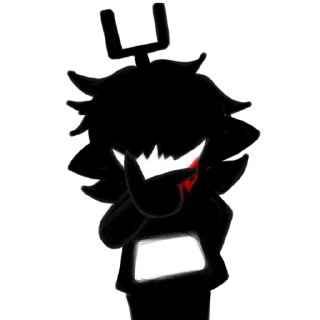 🤔 emoji Shadow tubby Telegram sticker 1 of 16