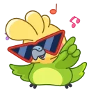 😎 emoji Попугай от @TgSticker Telegram sticker 12 of 25