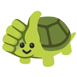 👍 emoji Черепашка Telegram sticker 6 of 41