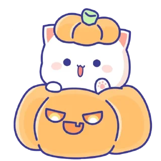 🕯 emoji all @mochipeachcats stickers, Halloween Telegram sticker 15 of 26