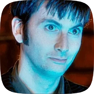 🙂 emoji Doctor Who. Ten Telegram sticker 21 of 50