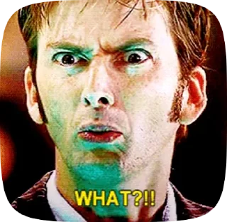 😨 emoji Doctor Who. Ten Telegram sticker 8 of 50