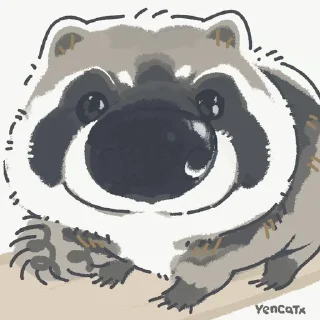 🤓 emoji Енотики 🦝 Telegram sticker 8 of 39