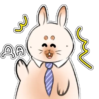 👍 emoji Зайка работяга Telegram sticker 6 of 9