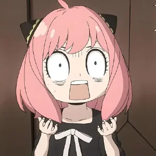 😨 emoji Аня форджер @anime_sticks Telegram sticker 6 of 20
