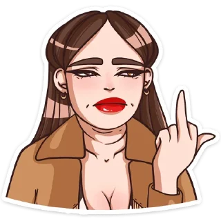 🖕 emoji Нэнси (@TgSticker) Telegram sticker 18 of 48