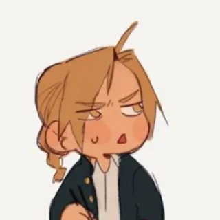 😰 emoji FullMetal Alchemist by @stickerhut Telegram sticker 10 of 120