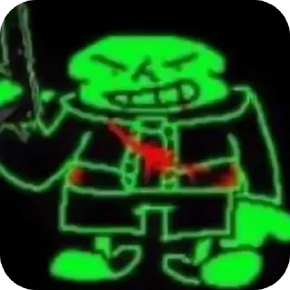 🟢 emoji Green!Sans @UndertaleDeltaruneStickersArts Telegram sticker 11 of 60