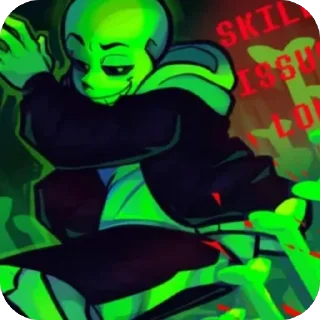 🟢 emoji Green!Sans @UndertaleDeltaruneStickersArts Telegram sticker 8 of 60