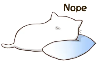👎 emoji Pillow & Cat • @punipuni_stickers Telegram sticker 18 of 40