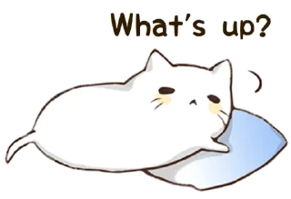 ❔ emoji Pillow & Cat • @punipuni_stickers Telegram sticker 20 of 40