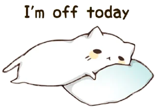 😪 emoji Pillow & Cat • @punipuni_stickers Telegram sticker 9 of 40