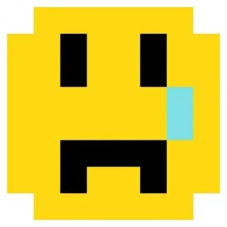 😢 emoji Pixel emoji Telegram sticker 18 of 48
