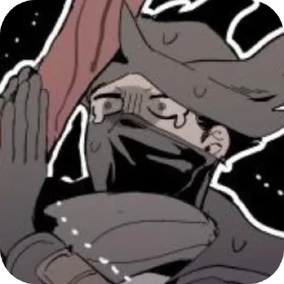 😰 emoji 🩸BloodBorn🩸@FemboyBroterhood @MoiStikiBot Telegram sticker 20 of 115