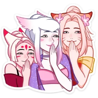 🤭 emoji Мари и Хидэ; @stickersvk18 + @yooshi69 Telegram sticker 11 of 57