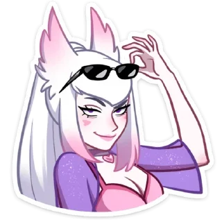 😎 emoji Мари и Хидэ; @stickersvk18 + @yooshi69 Telegram sticker 3 of 57