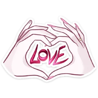❤️ emoji Мари и Хидэ; @stickersvk18 + @yooshi69 Telegram sticker 18 of 57