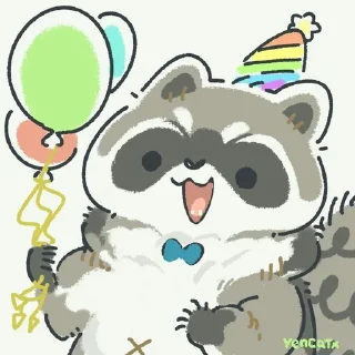 🥳 emoji Енотик Telegram sticker 13 of 89