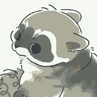 😶 emoji Енотик Telegram sticker 8 of 89