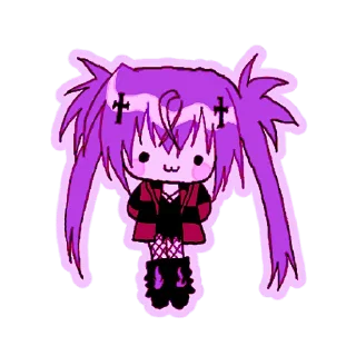 😌 emoji Ультрамариновая-тян 2 @Nyasticks Telegram sticker 16 of 33