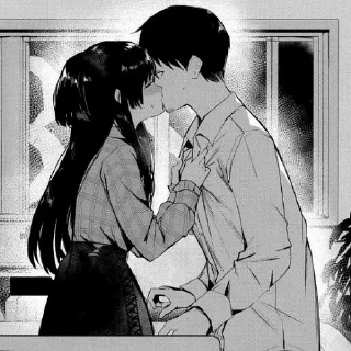 🖤 emoji Поцелуи Манга | Kisses Manga Telegram sticker 22 of 74