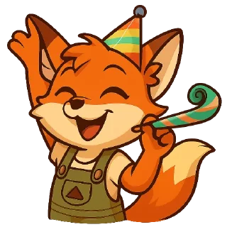 🥳 emoji Фокси Жу Telegram sticker 16 of 27