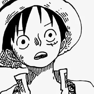 😲 emoji Luffy @anime_sticks Telegram sticker 20 of 30