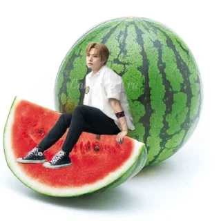 🍉 emoji бездомные фрукты. Telegram sticker 8 of 14