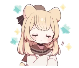 😠 emoji hamster girl 🐹 ➝ @benti_stickers Telegram sticker 21 of 38