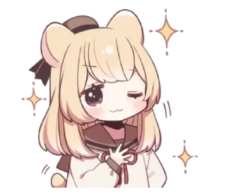 😎 emoji hamster girl 🐹 ➝ @benti_stickers Telegram sticker 14 of 38