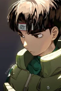 😔 emoji rock lee!!🍃❤️ Telegram sticker 10 of 30