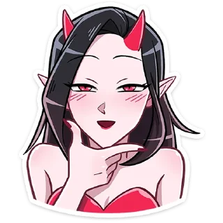 🤔 emoji Адская парочка @Nyasticks Telegram sticker 14 of 49